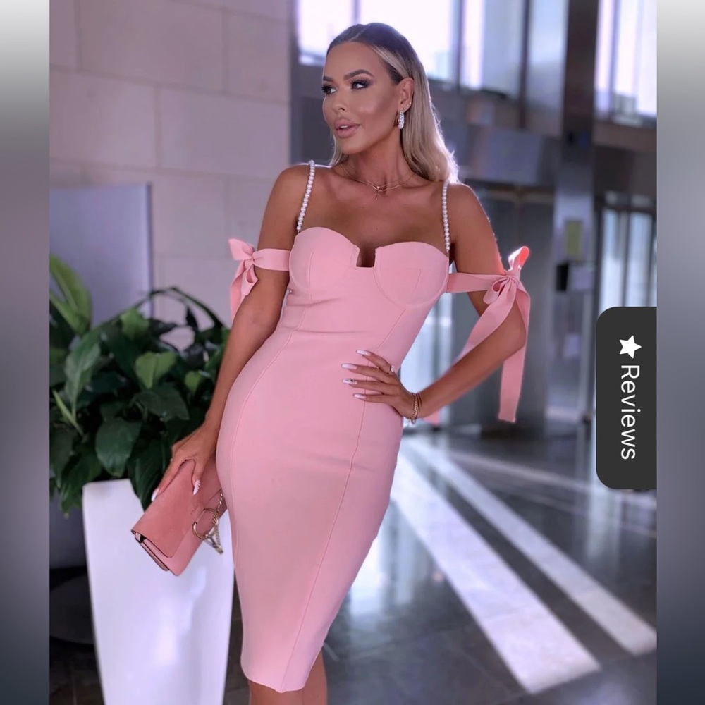 Catwalk Connection Tori Pink Midi Dress